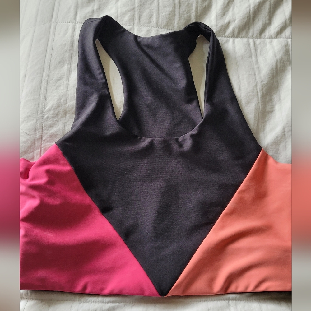 BECCA Black and Pink Sports Bra